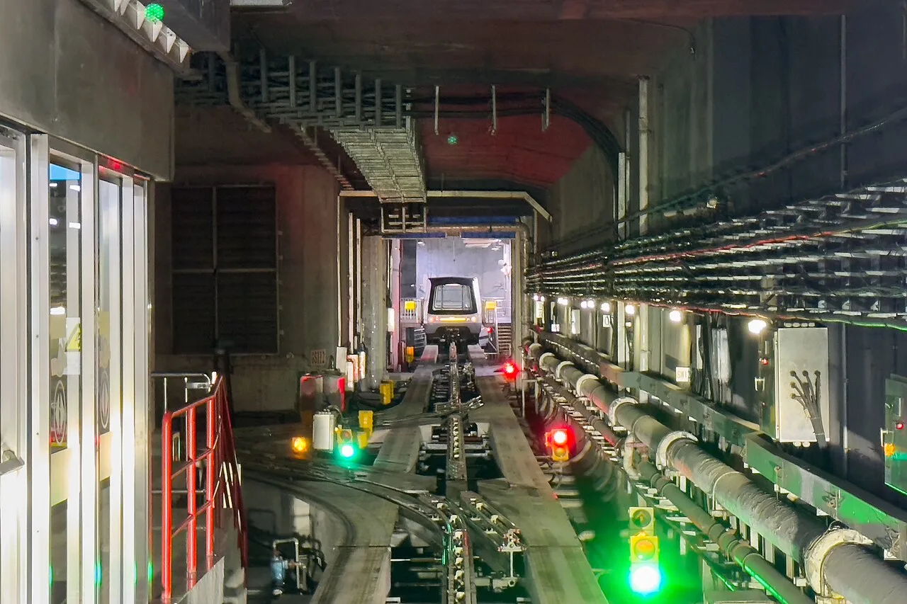 Looking From Canton Tower Station, Chigang Pagoda Stabling Yard, Guangzhou Metro 20241019