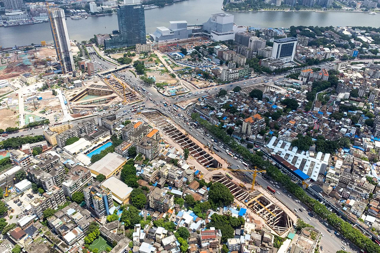 Construction Site of L22, Fangcun Station, Guangzhou Metro 20230827