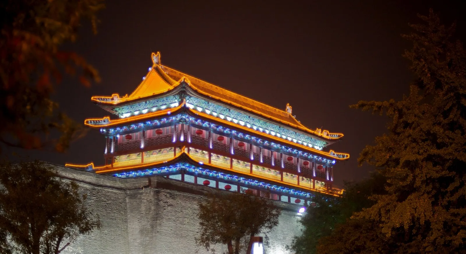 西安永宁门城墙夜景