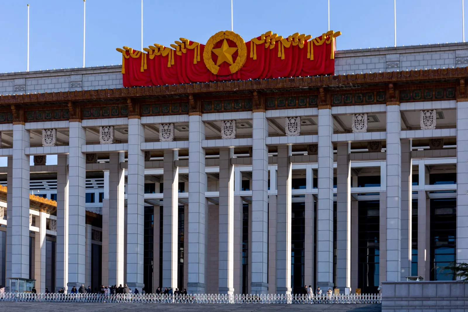 北京中国国家博物馆建筑外观。