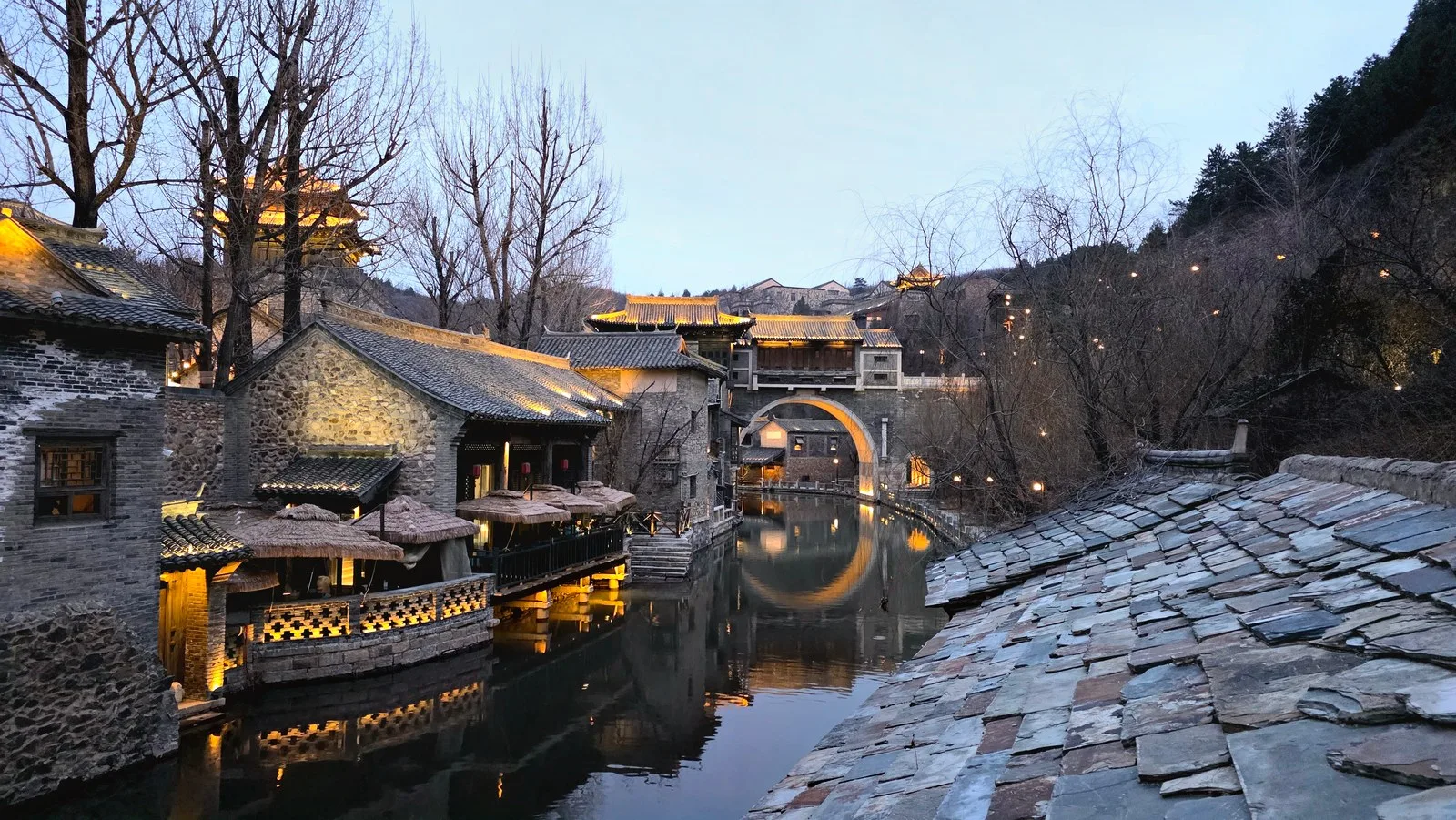 古北水镇夜色与街巷
